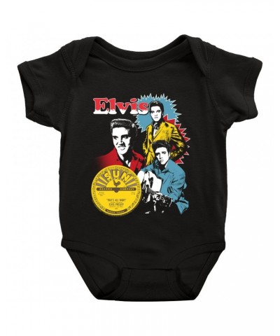 $8.78 Elvis Presley Baby Short Sleeve Bodysuit | That's All Right Photo Collage Bodysuit Kids