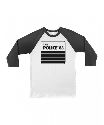 $11.08 The Police 3/4 Sleeve Baseball Tee | 1983 Concert Tour Shirt Shirts