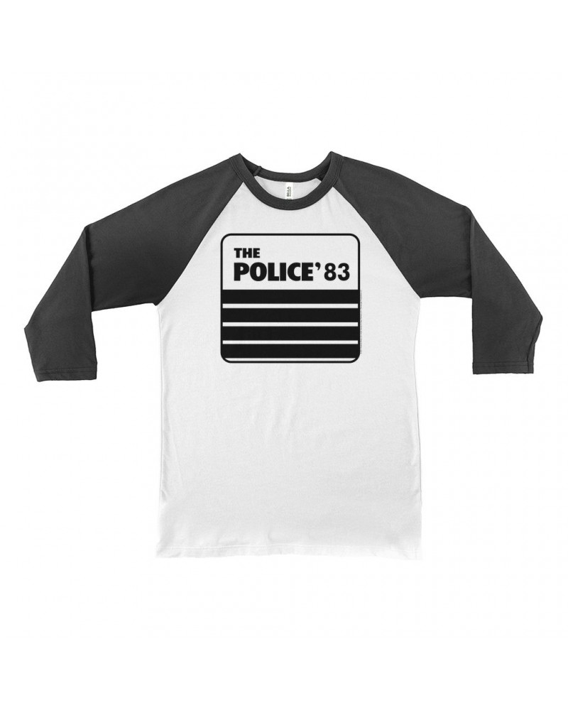 $11.08 The Police 3/4 Sleeve Baseball Tee | 1983 Concert Tour Shirt Shirts