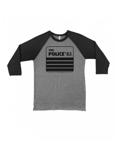 $11.08 The Police 3/4 Sleeve Baseball Tee | 1983 Concert Tour Shirt Shirts