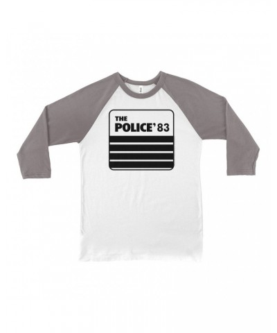 $11.08 The Police 3/4 Sleeve Baseball Tee | 1983 Concert Tour Shirt Shirts