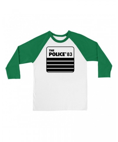 $11.08 The Police 3/4 Sleeve Baseball Tee | 1983 Concert Tour Shirt Shirts