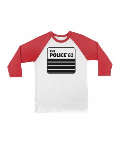 $11.08 The Police 3/4 Sleeve Baseball Tee | 1983 Concert Tour Shirt Shirts