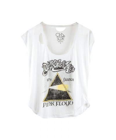 $1.85 Pink Floyd 1974 Dark Side France Yellow Prism Tank Shirts